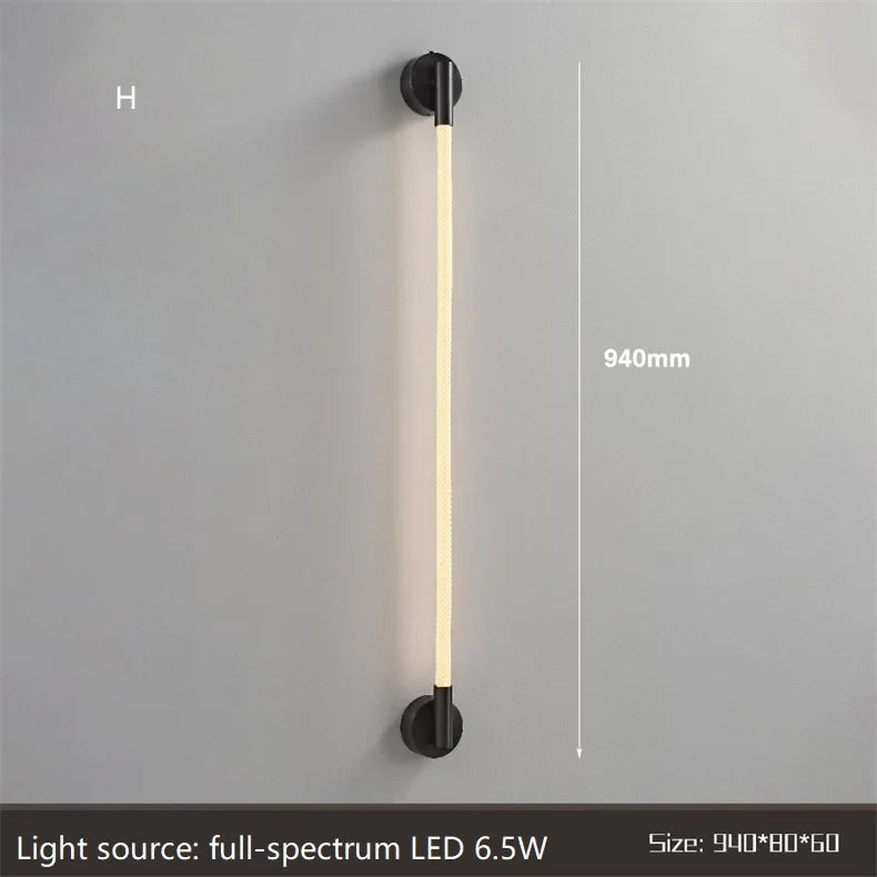 applique murale led minimaliste en fibre tissée en silicone souple