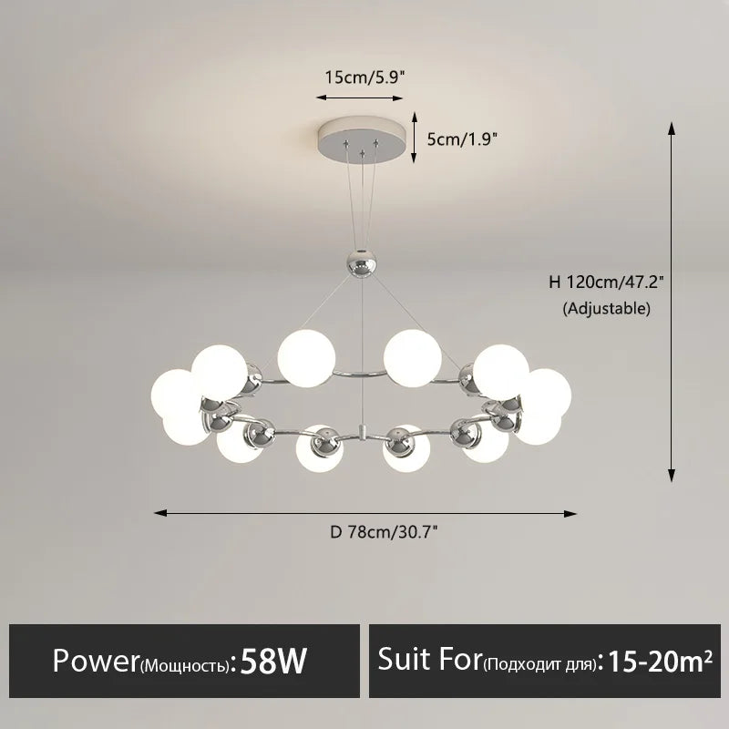 suspension moderne led pour décoration intérieure élégante