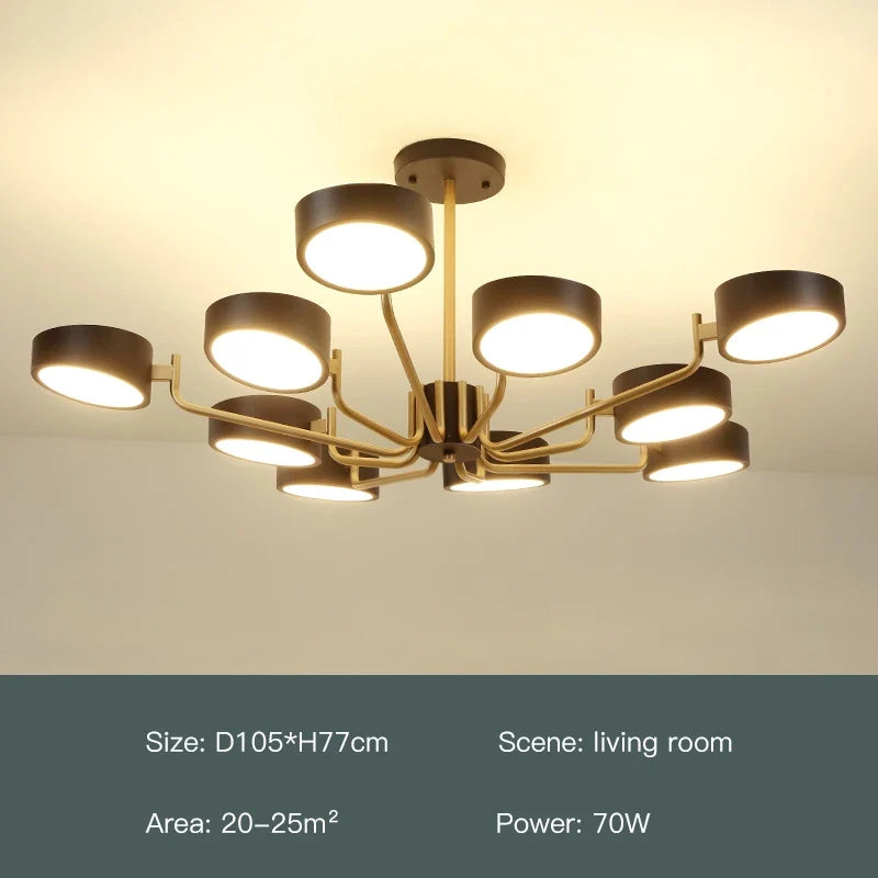 lustre moderne simple pour éclairage intérieur design élégant
