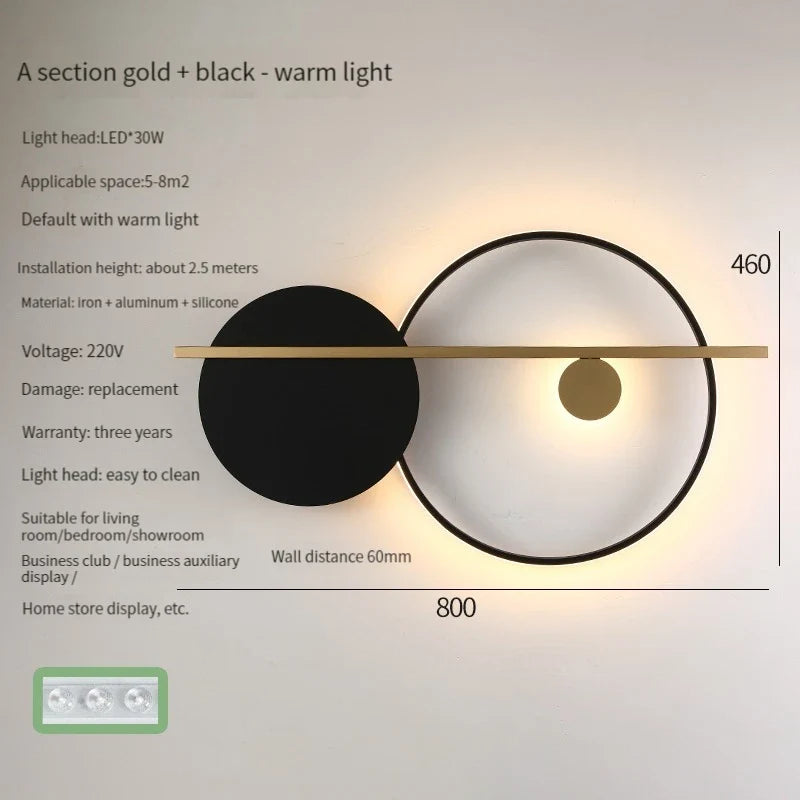 applique murale led moderne pour hôtel et éclairage domestique