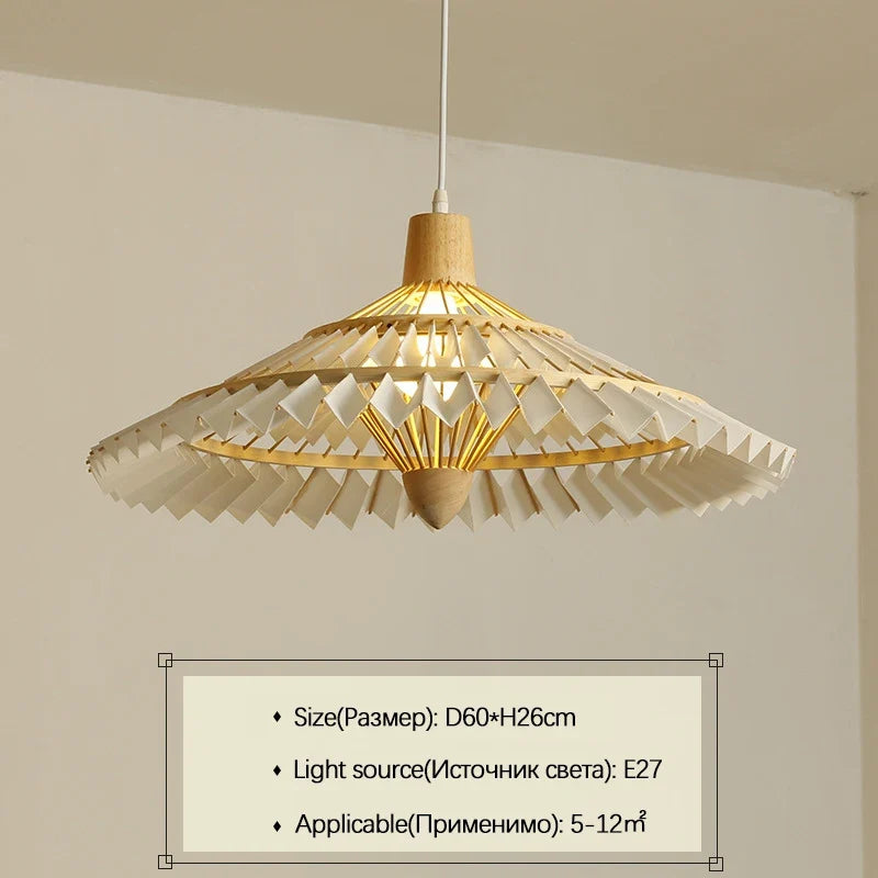 lustre en bambou tissé style chinois créatif pour éclairage décoratif