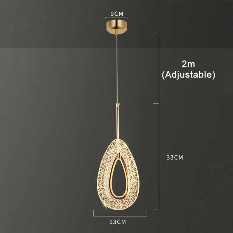 Anneau nordique suspension LED lumières intérieur lampe suspendue décor de chambre pour chevet chambre salon moderne suspension