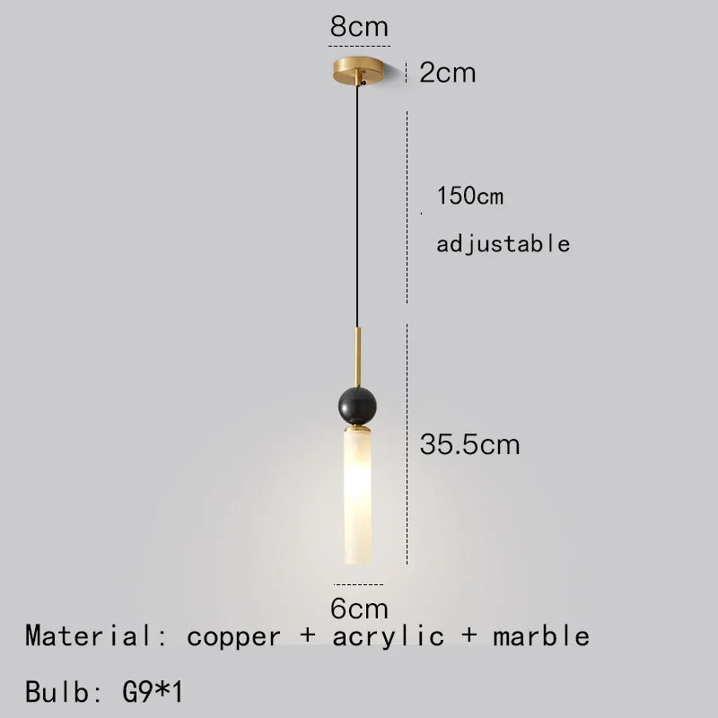 Suspension en marbre naturel