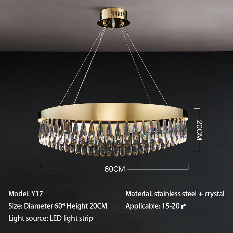 lustre en cristal de luxe pour éclairage décoratif intérieur