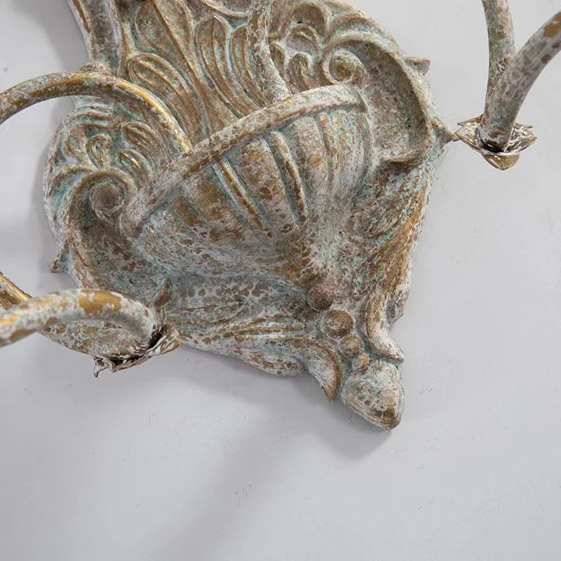 applique murale double tête en fer antique rétro américain