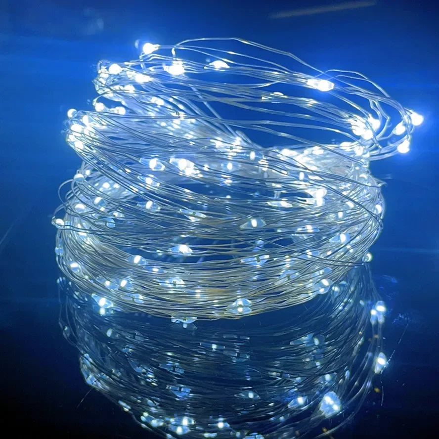 guirlande lumineuse led en fil de cuivre pour fêtes et décorations