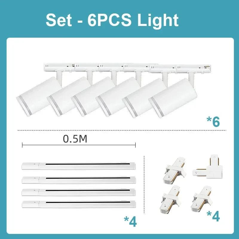 spot led sur rail pour éclairage intérieur moderne et fonctionnel