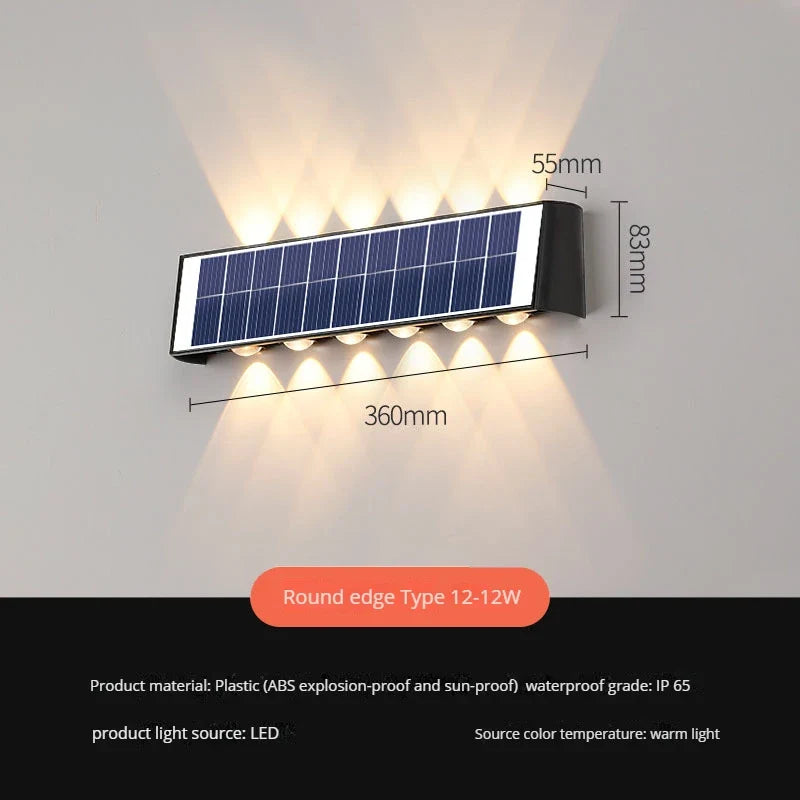 applique murale solaire led moderne étanche pour extérieur jardin cour rue