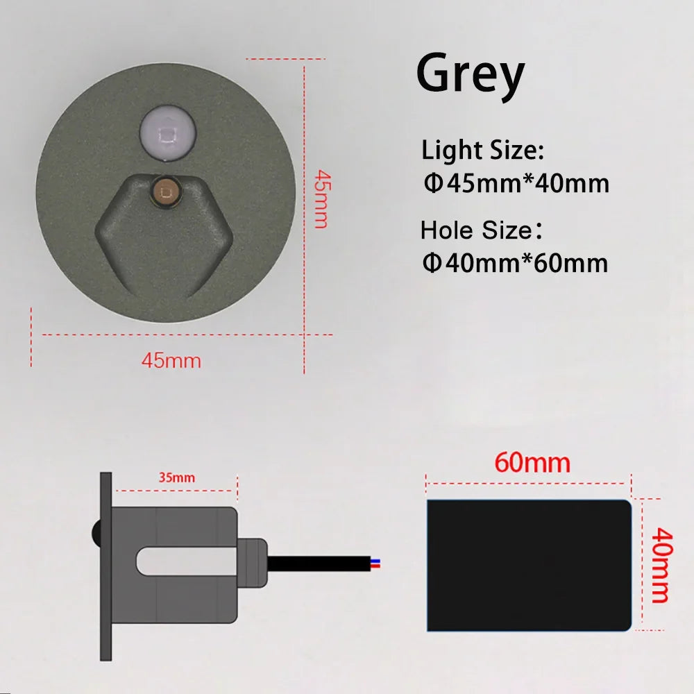 SANDIY – applique murale Led ronde avec capteur de mouvement