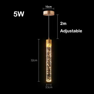 lustre en cristal led moderne pour hôtel et bar créatif