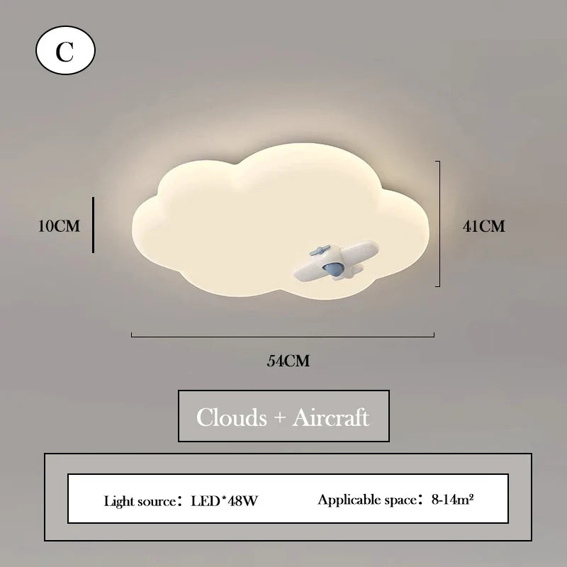 plafonnier nuage créatif pour chambre d'enfant chaleureuse