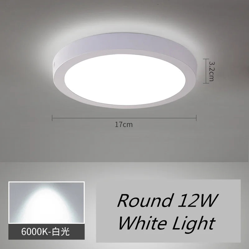 plafonnier led carré monté en surface éclairage led froid