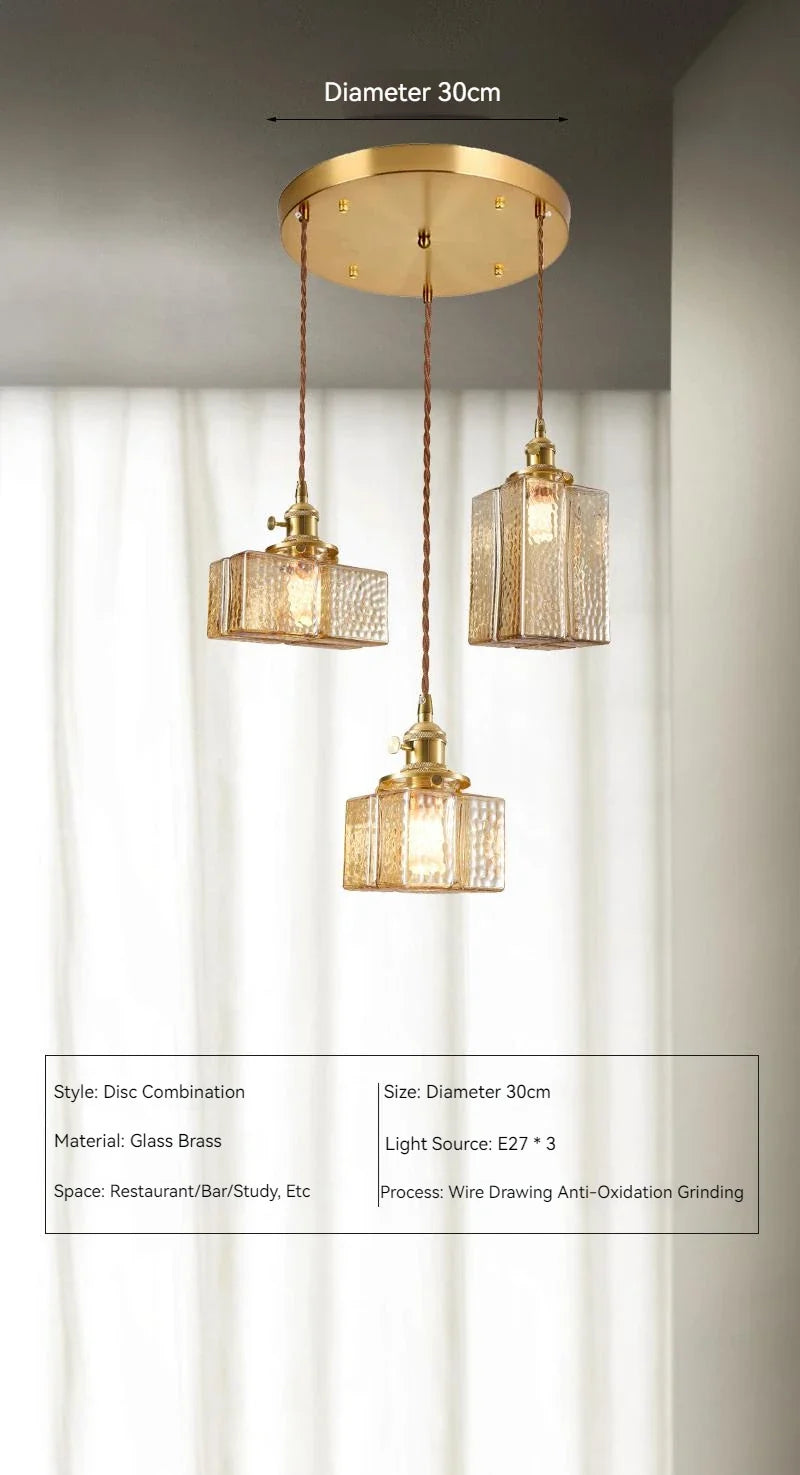suspension en verre vintage japonaise led pour lustres