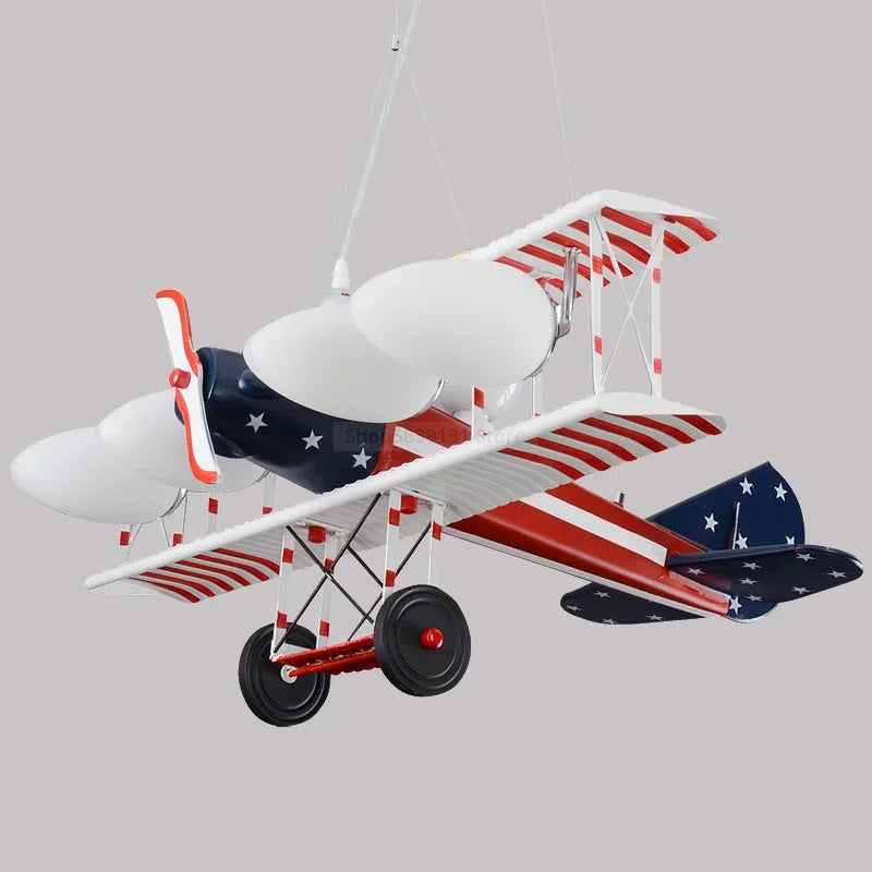 suspension led pour enfants en forme d'avion nordique moderne