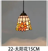 lustre en verre style tiffany rétro pour intérieur méditerranéen