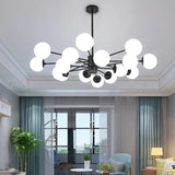 lustre moderne en verre pour intérieur lumineux