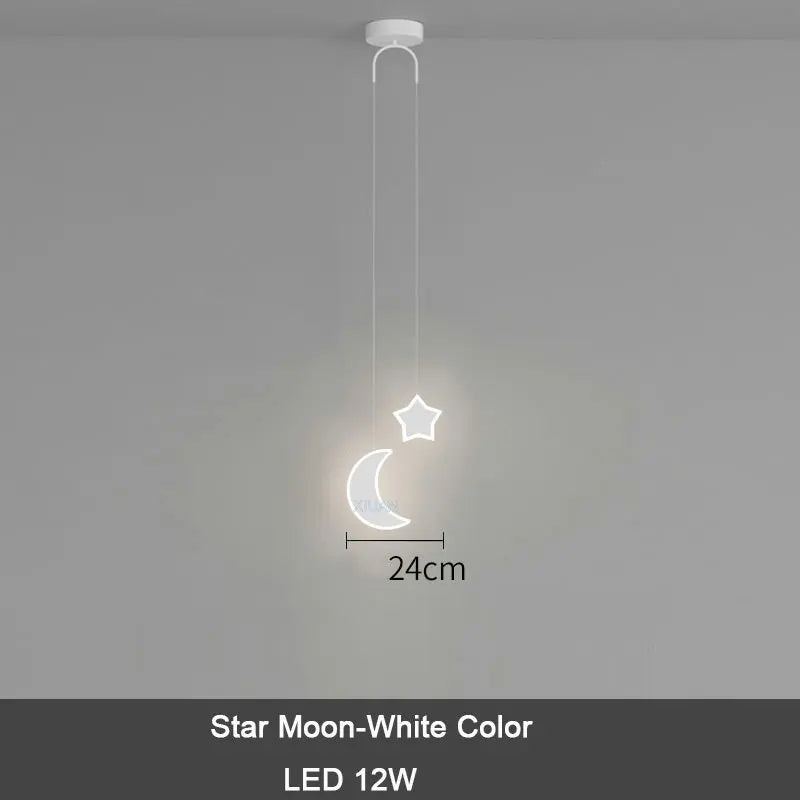 suspension créative pour enfants avec télécommande gradation étoile nuage lune
