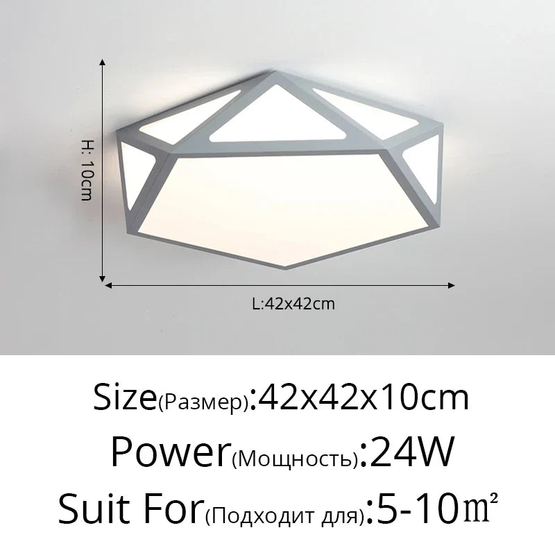 plafonnier led ultra-mince moderne géométrique simple et créatif