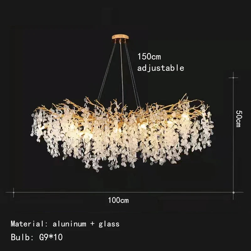 applique murale led moderne en cristal et aluminium doré art déco