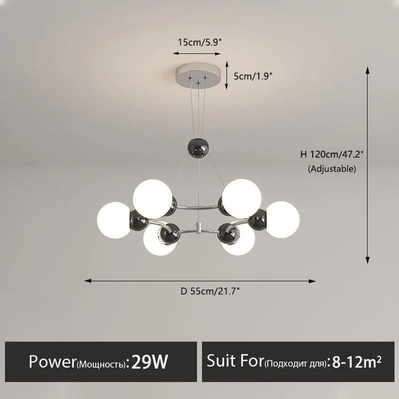 suspension moderne led pour décoration intérieure élégante
