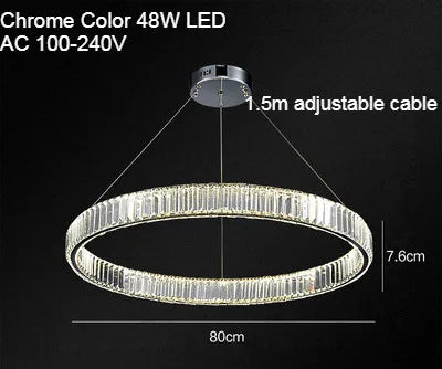 lustre moderne en cristal design haut de gamme élégant et raffiné