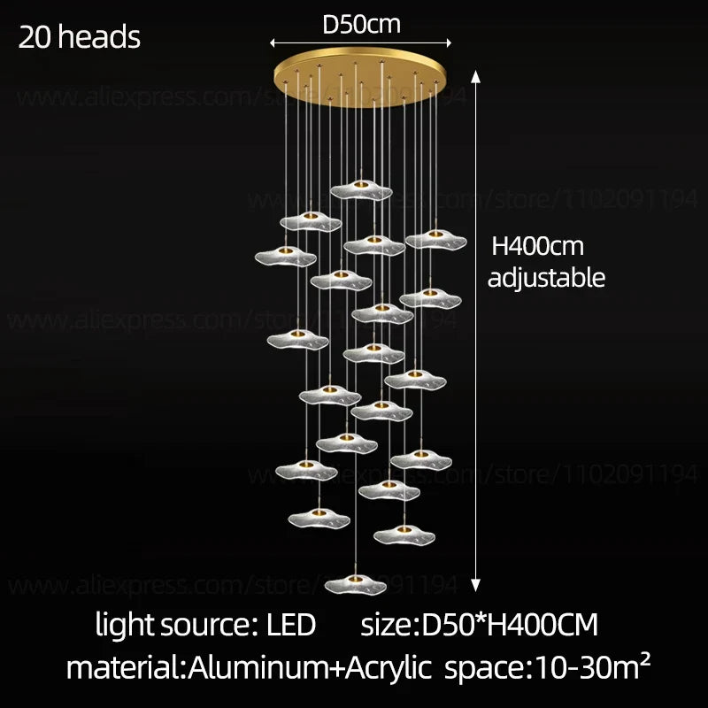 lustre moderne nordique pour décoration intérieure et grenier