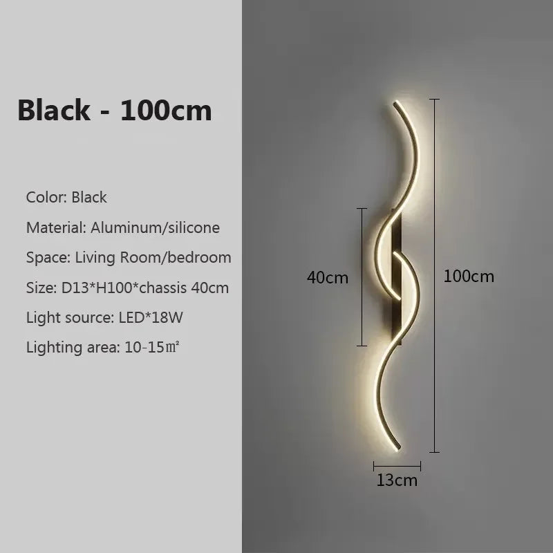 Applique murale LED moderne et minimaliste