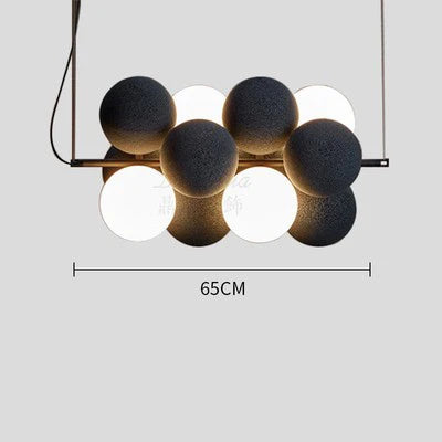 lustre créatif en velours design pour espace contemporain