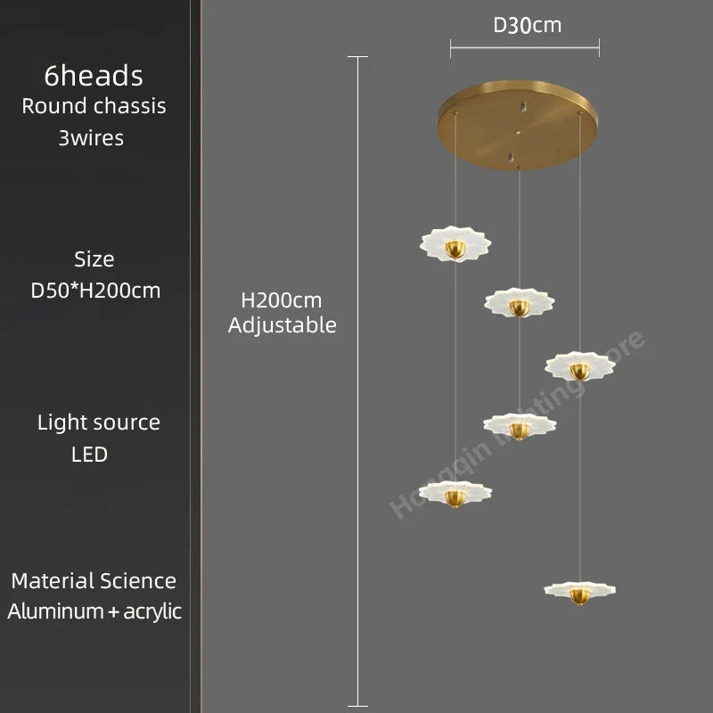 lustre moderne à led pour espaces intérieurs élégants et contemporains