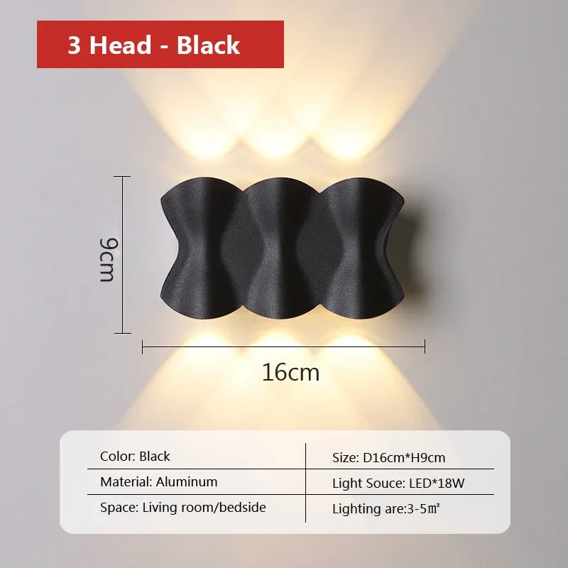 applique murale led moderne pour extérieur et décoration jardin