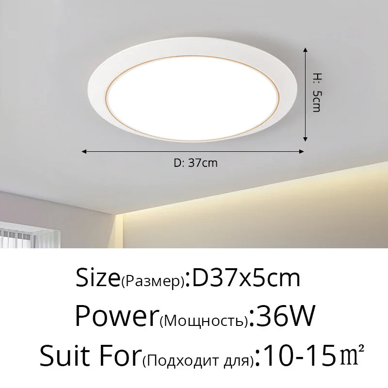 lustre led ultra-mince trois-preuve circulaire moderne minimaliste