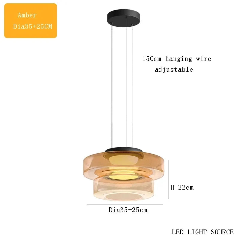 suspension design danois bohème abat-jour en verre pour tables basses
