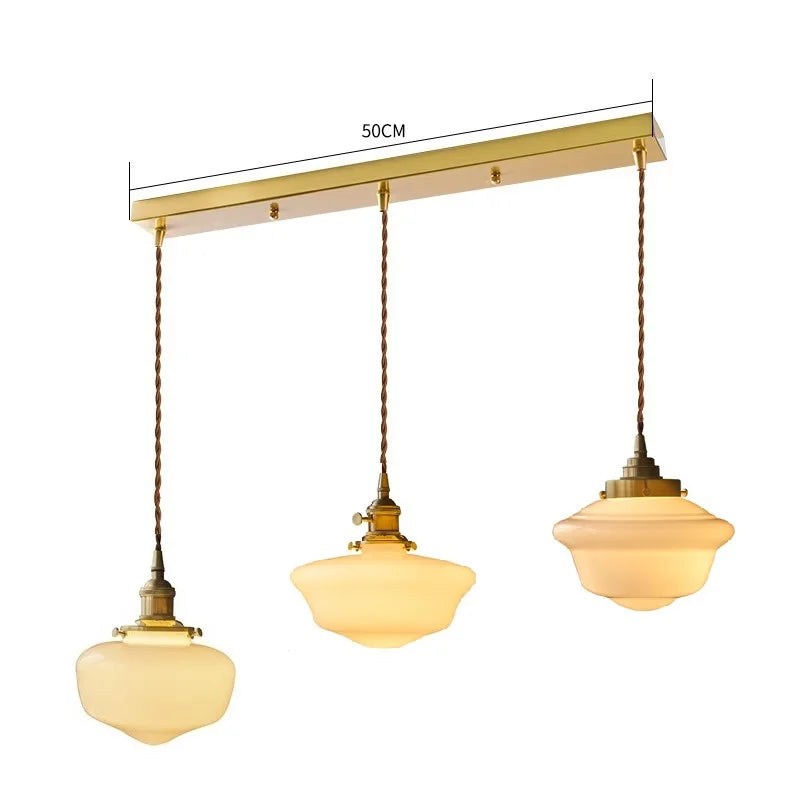 iwhd suspension led en verre et cuivre style nordique moderne