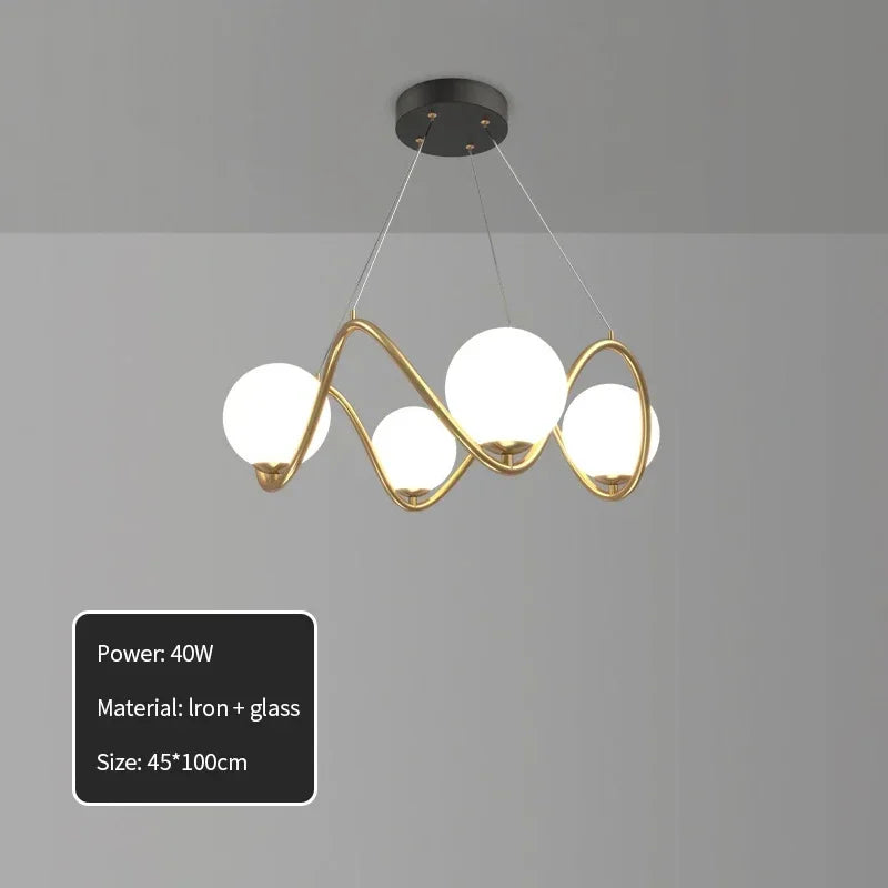 suspension de style français avec contour doré et protection des yeux