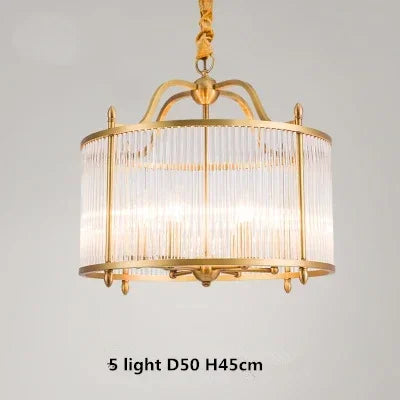 lustre moderne en cuivre avec tubes de verre 2 modèles disponibles