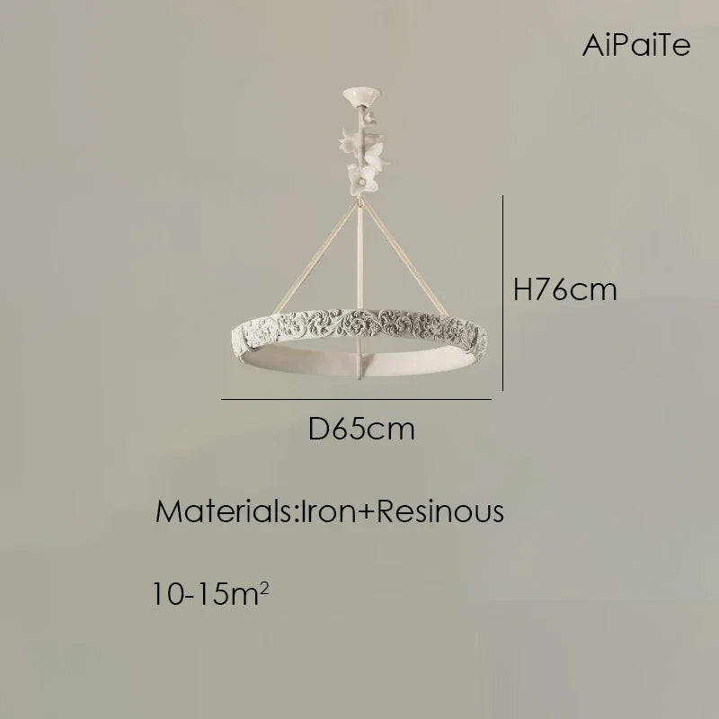 Aipaite Modern Faux Sculpture Round Chandelier is an indoor light fixture for living room, study and bedroom