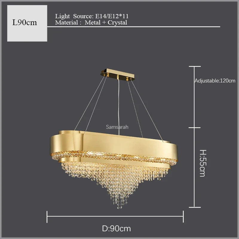 lustre en cristal design moderne pour une décoration élégante