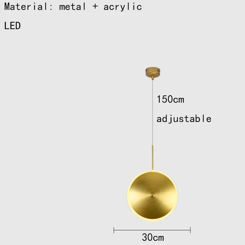 lampe led ronde en métal style art déco décorative