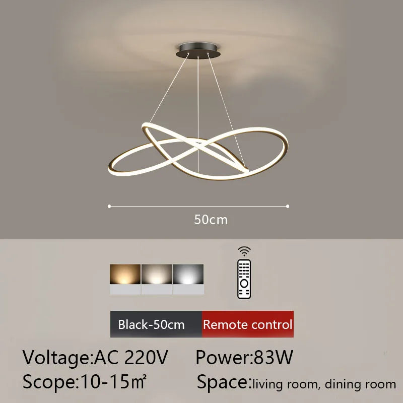 Plafonnier LED suspendu au Design rond