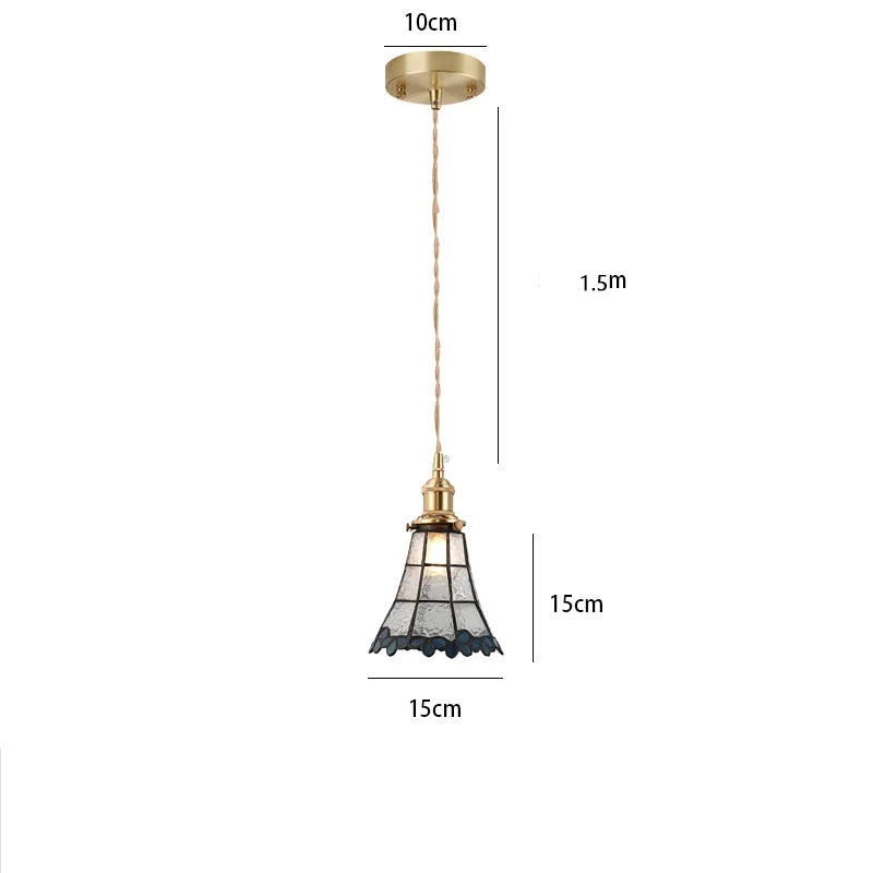 suspension en verre teinté style nordique pour éclairage industriel