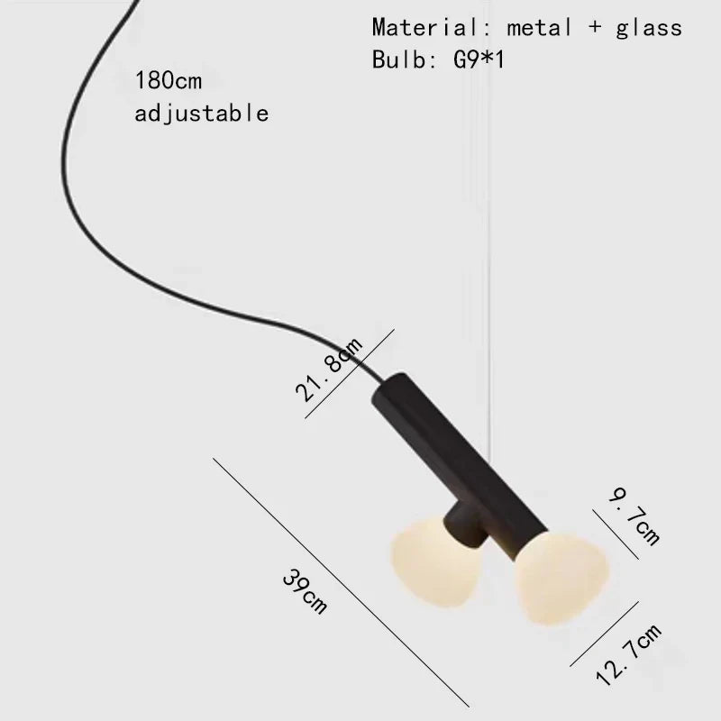 suspension design artistique luminaire décoratif cordon réglable