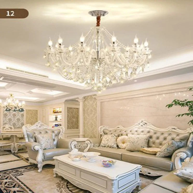lustre moderne en cristal design pour décoration intérieure