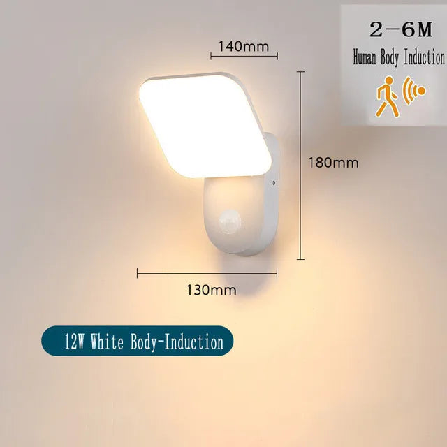 applique murale extérieure led moderne avec capteur étanche pour jardin