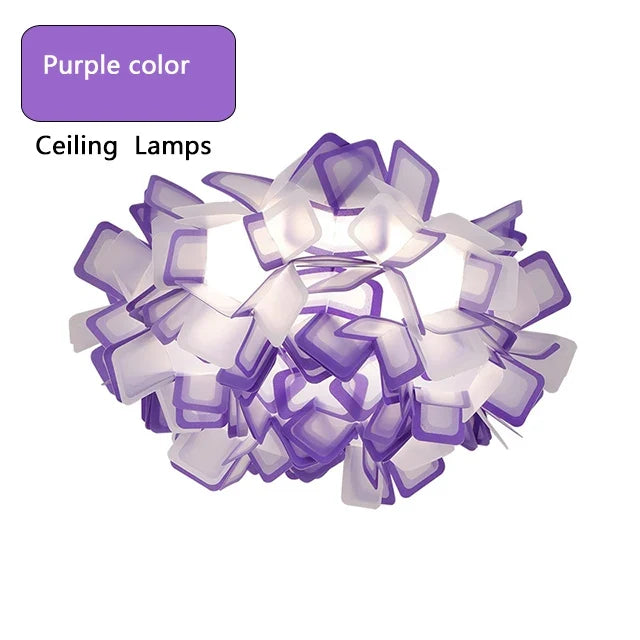 suspension fleur design italie led acrylique pour salon chambre