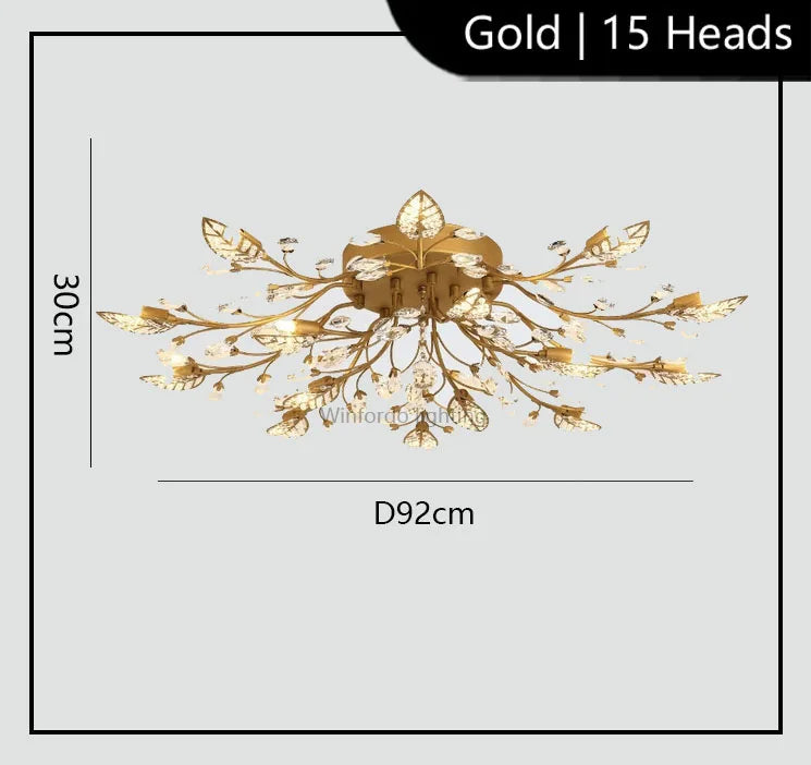 lustre moderne en cristal led winfordo pour éclairage intérieur