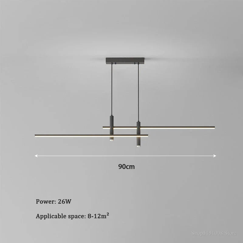 suspension led moderne minimaliste en métal