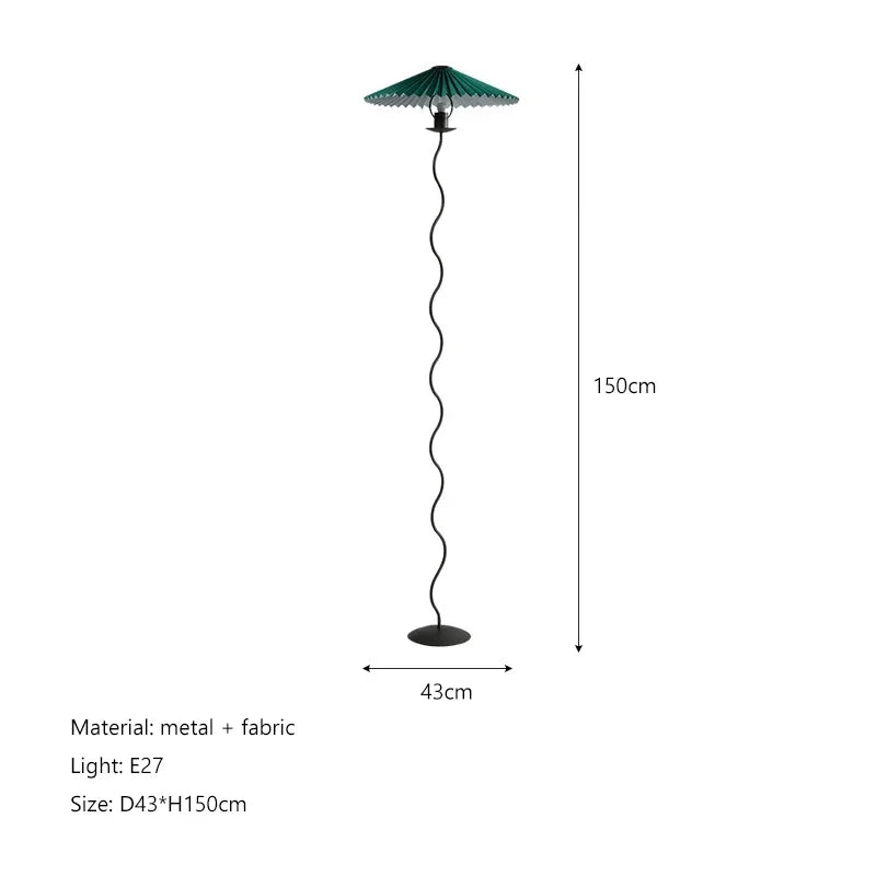 lampadaire en tissu plissé nordique décoration artisanale pour la maison