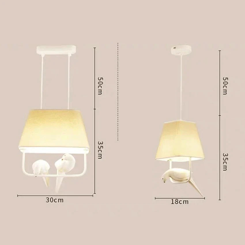 lustre style japonais simple avec suspension oiseau