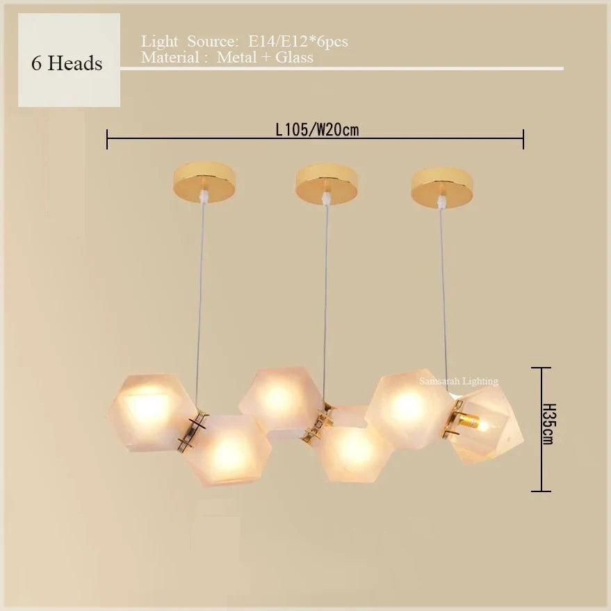 2024 Modern LED Chandelier Nordic Home Decoration  Club Front Desk Hanging Light Office Restaurant Ceiling Chandelier