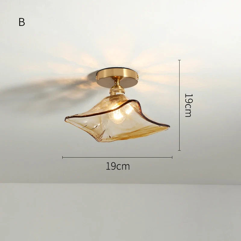 plafonnier led en verre design nordique industriel décoratif
